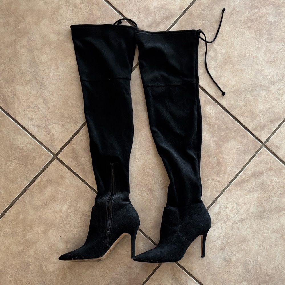 Aldo Sleek Black Over-the-Knee Boots